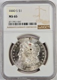 1880 S Morgan Dollar. NGC Certified MS65.