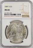 1881 S Morgan Dollar. NGC Certified?MS65.