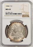 1884 Morgan Dollar.?NGC Certified MS64.