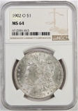 1902 O Morgan Dollar. NGC Certified MS64.