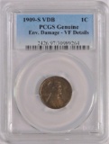 1909 S V.D.B. Lincoln Wheat Cent. PCGS Certified VF Details.