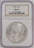 1881 S Morgan Dollar. NGC Certified MS66.