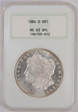 1884 O Morgan Dollar. NGC Certified MS63DPL.