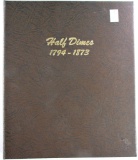 Capped Bust & Seated Liberty Half Dime Collection in Dansco Album 6120. 1829-1873. 41 Coins.