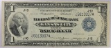 1918 $1 Federal Reserve Note Kansas City?FR#?737.