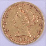 1886 $5.00 Liberty Gold.