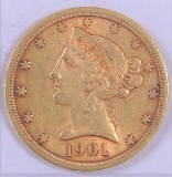 1901 S $5.00 Liberty Gold.