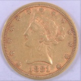 1881 $10.00 Liberty Gold.