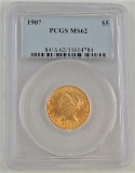 1907 $5.00 Liberty Gold. ?PCGS Certified MS62.