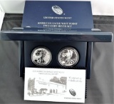 2013 American Eagle West Point Two Coin Silver Set.