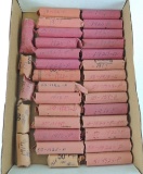 Over 2 Dozen Nearly Full Rolls of 1910-1929 Mixed Date Lincoln Wheat Cents.