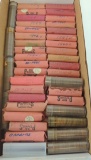 Over 50 Rolls of 1920's-1950's Mixed Date Lincoln Wheat Cents.