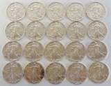 Lot of (20) 1988 American Silver Eagles.