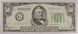 1928-A $50 Federal Reserve Note Serial # G02636966A.