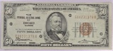 1929 $50 Federal Reserve Note Chicago Serial # G00231378A..