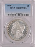 1898 O Morgan Dollar. PCGS Certified MS63DMPL.