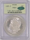 1885 O Morgan Dollar. PCGS Certified MS64 CAC.