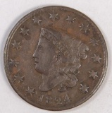 1824 Coronet Head Large Cent.