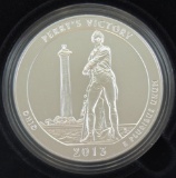 2013 Perry's Victory America The Beautiful 5 oz. .999 Silver in box with COA.