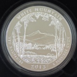 2013 Whote Mountain America The Beautiful 5 oz. .999 Silver in box with COA.