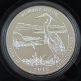 2015 Bombay Hook America The Beautiful 5 oz. .999 Silver in box with COA.