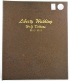 Walking Liberty Half Dollar Collection in Dansco Album 7161. 1941-1947. 20 Coins.