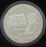 2017 Frederick Douglass America The Beautiful 5 oz. .999 Silver in box with COA.