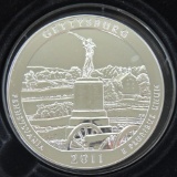 2011 Gettysburg America The Beautiful 5 oz. .999 Silver.