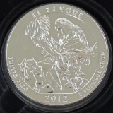 2012 El Yunque Valcanoes America The Beautiful 5 oz. .999 Silver.