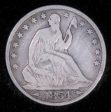 1854 O Arrows Seated Liberty Half Dollar.