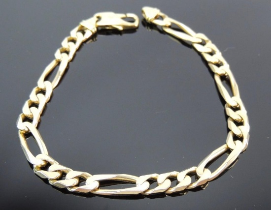 14k Yellow Gold Figaro Chain Bracelet
