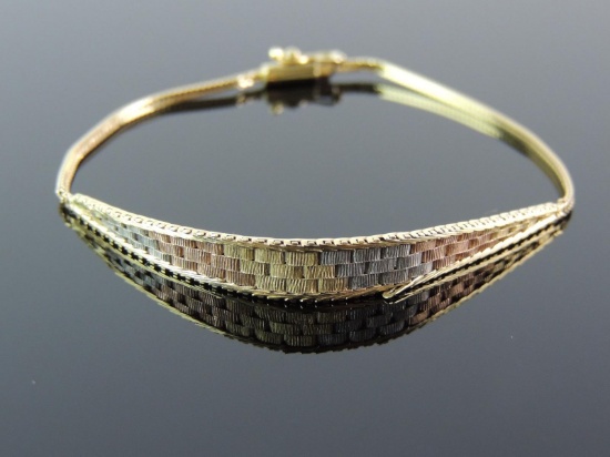14k Gold Woven Bracelet
