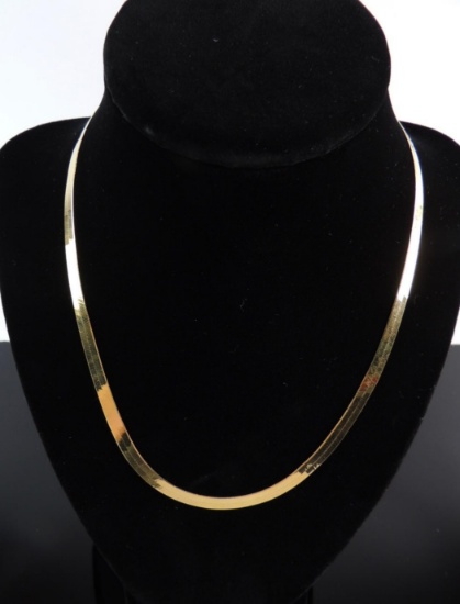 14k Yellow Gold Flat Herringbone Chain