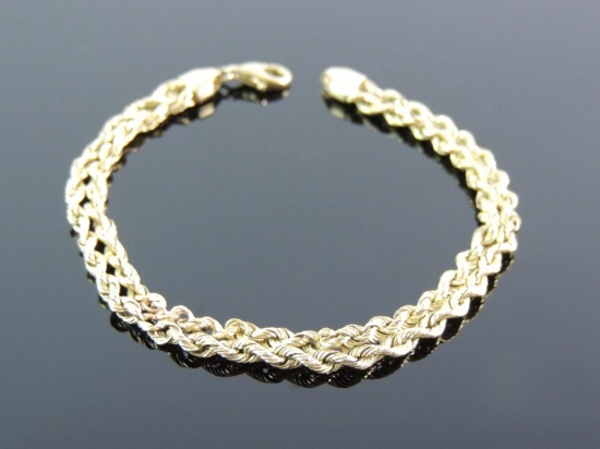 14k Yellow Gold Braided Bracelet
