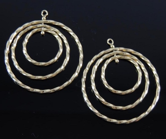 Pair of 14k Gold Earring Enhancers or Pendants