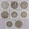 Lot of (8) New Zealand Coins One Shilling, Florins & Half Crowns. 1933-1935.