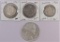 Lot of (4) misc Latvia Lati Coins 1924 1, 1925 & 1926 2 & 1929 5.