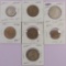 Lot of (7) misc Denmark Coins Skilling Rigsmont 1854-1872.