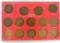 Lot of (14) Great Britain 1/2 Pennies 1953-1967 in holder.