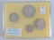 1946 Great Britain 4-Coin Date Set High Grade! Six Pence, Shilling, 2 Shilling & Half Crown