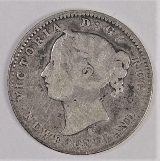 1872-H Newfoundland 10 Cents Victoria.