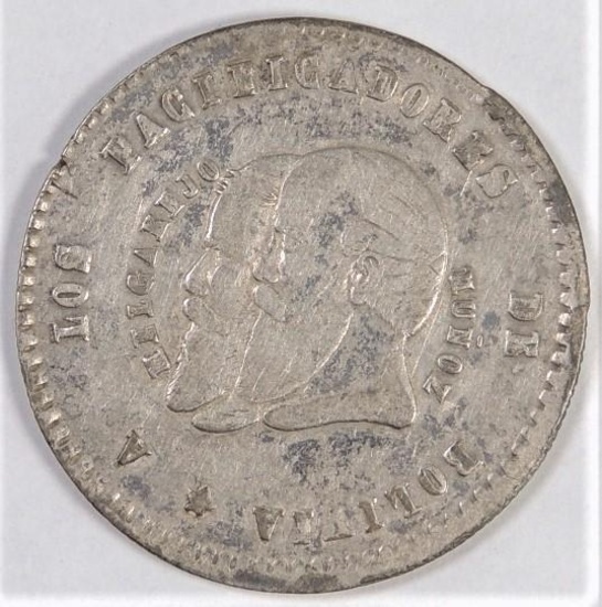 1865 Bolivia 1/2 Melgarejo