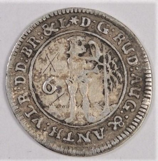 1689 German States BRUNSWICK-WOLFENBUTTEL 6 Mariengroschen.