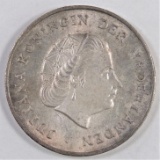 1964 Netherlands Antilles 2-1/2 Gulden Juliana.