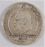 1929-J Germany - Weimar Republic 3 Reichsmark 10th Anniversary - Weimar Constitution.