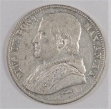 1865-R Italian States PAPAL STATES 20 Baiocchi Pius IX.