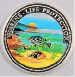 1998 Somali Republic $25 Marine-Life Protection Colorized.