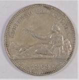 1869 SN-M Spain Peseta Provisional Government.