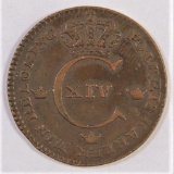 1827 Sweden 1/4 Skilling.