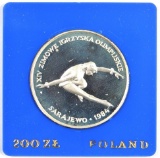 1984-MW Proof Poland 200 Z?otych Sarajevo.